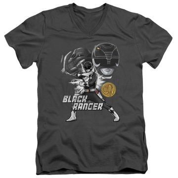 Mighty Morphin Power Rangers Black Ranger - Men's V-Neck T-Shirt Men's V-Neck T-Shirt Power Rangers   