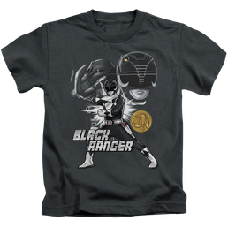 Mighty Morphin Power Rangers Black Ranger - Kid's T-Shirt Kid's T-Shirt (Ages 4-7) Power Rangers   
