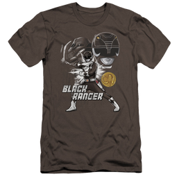 Mighty Morphin Power Rangers Black Ranger - Men's Premium Slim Fit T-Shirt Men's Premium Slim Fit T-Shirt Power Rangers   