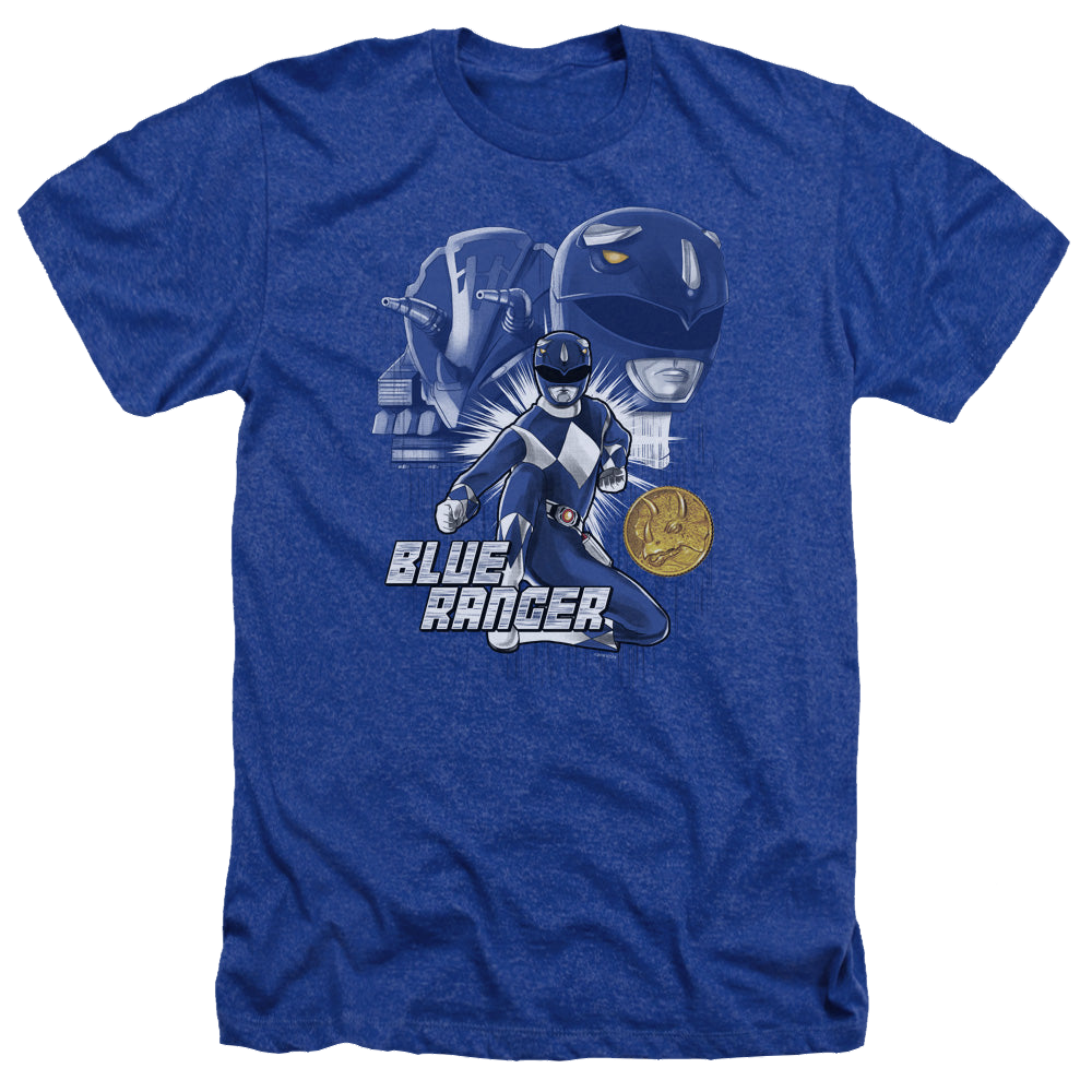 Mighty Morphin Power Rangers Blue Ranger - Men's Heather T-Shirt Men's Heather T-Shirt Power Rangers   