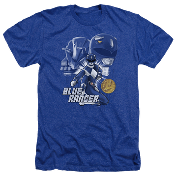 Mighty Morphin Power Rangers Blue Ranger - Men's Heather T-Shirt Men's Heather T-Shirt Power Rangers   