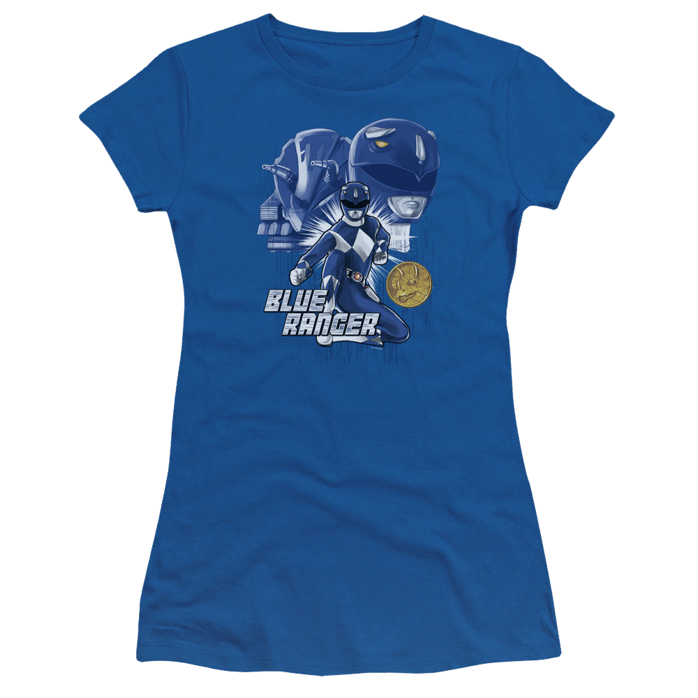 Mighty Morphin Power Rangers Blue Ranger - Juniors T-Shirt Juniors T-Shirt Power Rangers   