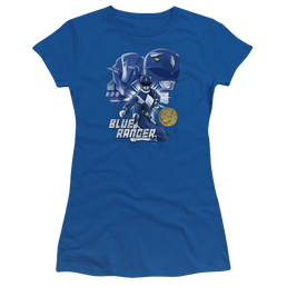 Mighty Morphin Power Rangers Blue Ranger - Juniors T-Shirt Juniors T-Shirt Power Rangers   