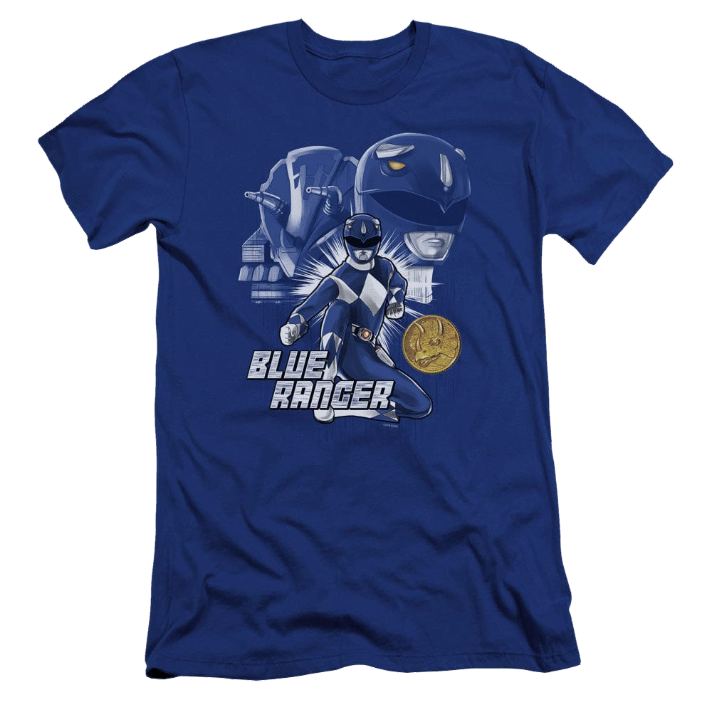 Mighty Morphin Power Rangers Blue Ranger - Men's Premium Slim Fit T-Shirt Men's Premium Slim Fit T-Shirt Power Rangers   