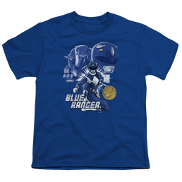 Mighty Morphin Power Rangers Blue Ranger - Youth T-Shirt Youth T-Shirt (Ages 8-12) Power Rangers   