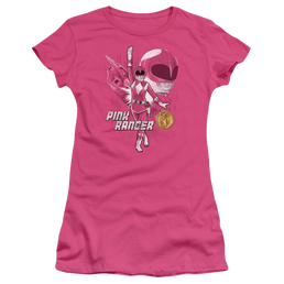 Mighty Morphin Power Rangers Pink Ranger - Juniors T-Shirt Juniors T-Shirt Power Rangers   