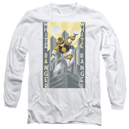 Mighty Morphin Power Rangers White Ranger Deco - Men's Long Sleeve T-Shirt Men's Long Sleeve T-Shirt Power Rangers   
