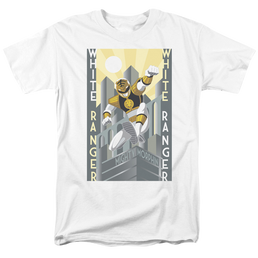 Mighty Morphin Power Rangers White Ranger Deco - Men's Regular Fit T-Shirt Men's Regular Fit T-Shirt Power Rangers   