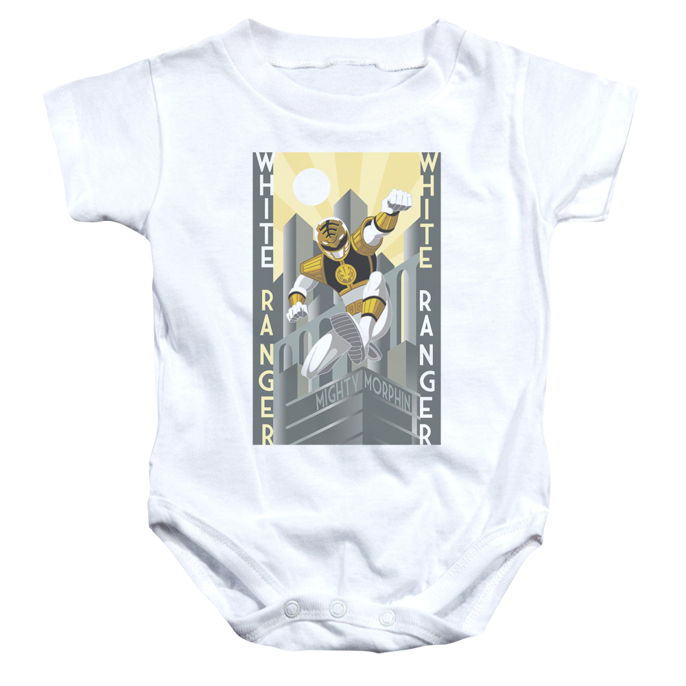 Mighty Morphin Power Rangers White Ranger Deco - Baby Bodysuit Baby Bodysuit Power Rangers   