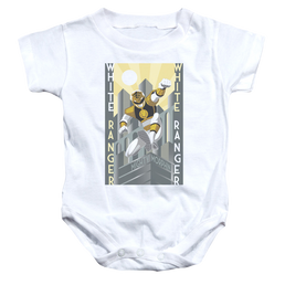Mighty Morphin Power Rangers White Ranger Deco - Baby Bodysuit Baby Bodysuit Power Rangers   
