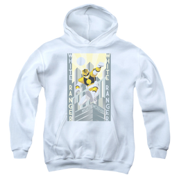 Mighty Morphin Power Rangers White Ranger Deco - Youth Hoodie Youth Hoodie (Ages 8-12) Power Rangers   