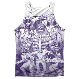 Power Rangers Baddies Sub - Men's All Over Print Tank Top Men's All Over Print Tank Power Rangers   