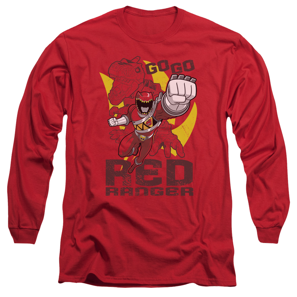 Power Rangers Dino Charge Go Red - Men's Long Sleeve T-Shirt Men's Long Sleeve T-Shirt Power Rangers   