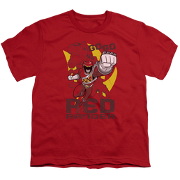 Power Rangers Dino Charge Go Red - Youth T-Shirt Youth T-Shirt (Ages 8-12) Power Rangers   