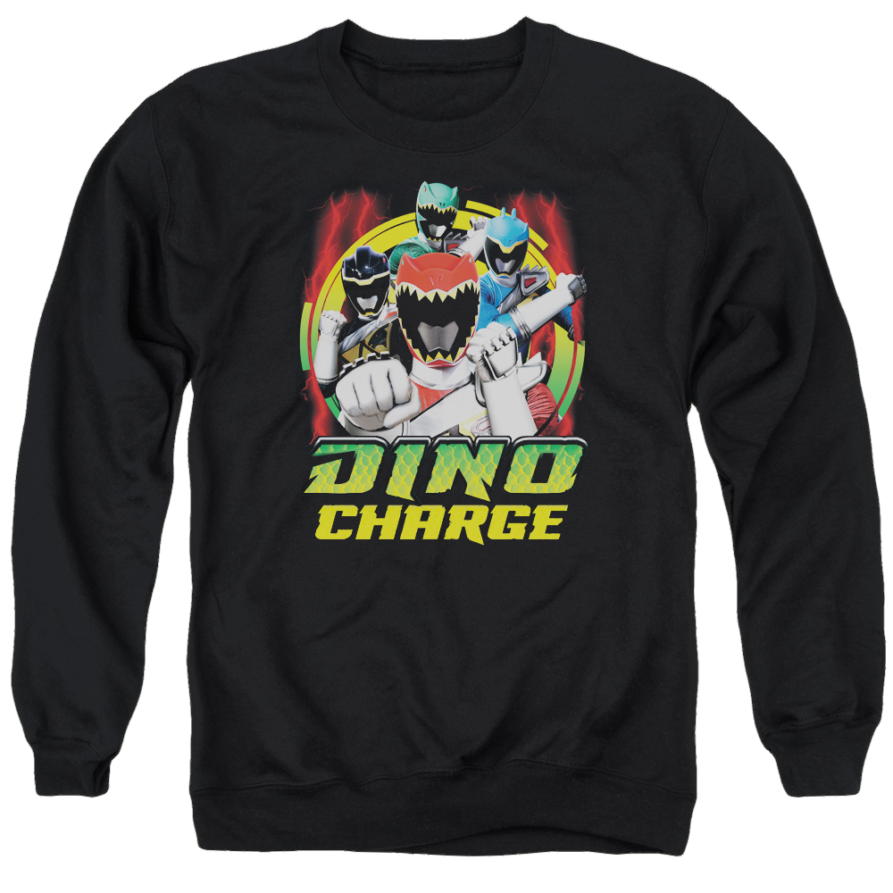 Power Rangers Dino Charge Dino Lightning - Men's Crewneck Sweatshirt Men's Crewneck Sweatshirt Power Rangers   
