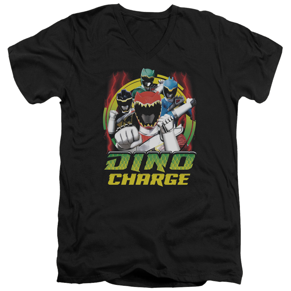 Power Rangers Dino Charge Dino Lightning - Men's V-Neck T-Shirt Men's V-Neck T-Shirt Power Rangers   