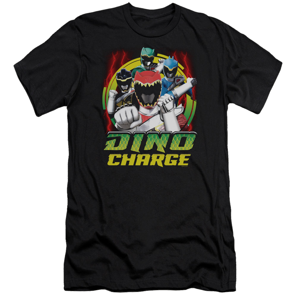 Power Rangers Dino Charge Dino Lightning - Men's Premium Slim Fit T-Shirt Men's Premium Slim Fit T-Shirt Power Rangers   