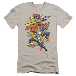 Power Rangers Dino Charge Swords Out - Men's Premium Slim Fit T-Shirt Men's Premium Slim Fit T-Shirt Power Rangers   