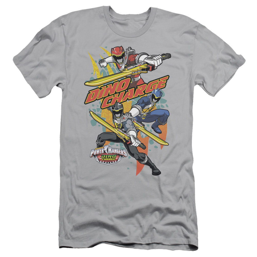 Power Rangers Dino Charge Swords Out - Men's Slim Fit T-Shirt Men's Slim Fit T-Shirt Power Rangers   