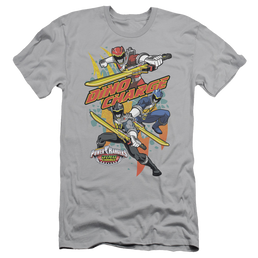 Power Rangers Dino Charge Swords Out - Men's Slim Fit T-Shirt Men's Slim Fit T-Shirt Power Rangers   