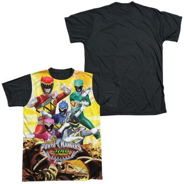 Power Rangers Charged For Battle Men's Black Back T-Shirt Men's Black Back T-Shirt Power Rangers   