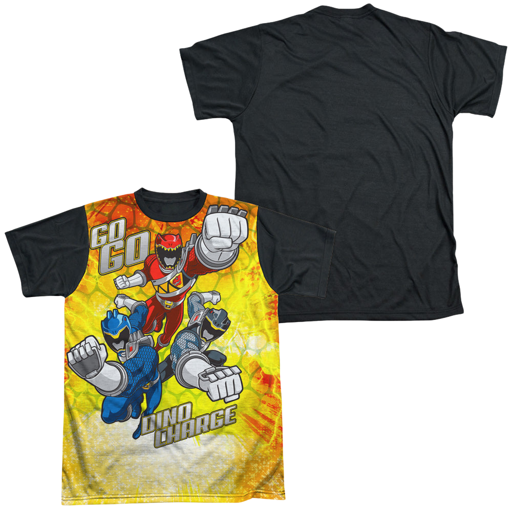 Power Rangers Dino Charge Go Go Dino Charge - Men's Black Back T-Shirt Men's Black Back T-Shirt Power Rangers   