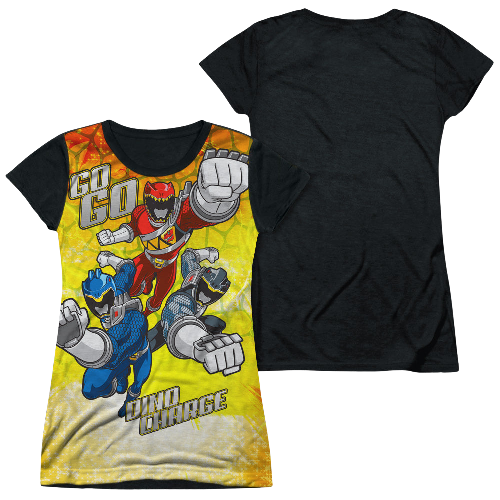 Power Rangers Dino Charge Go Go Dino Charge - Juniors Black Back T-Shirt Juniors Black Back T-Shirt Power Rangers   