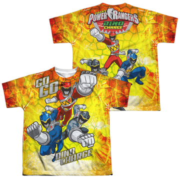 Power Rangers Go Go Dino Charge (F/B) - Youth All-Over Print T-Shirt Youth All-Over Print T-Shirt (Ages 8-12) Power Rangers   