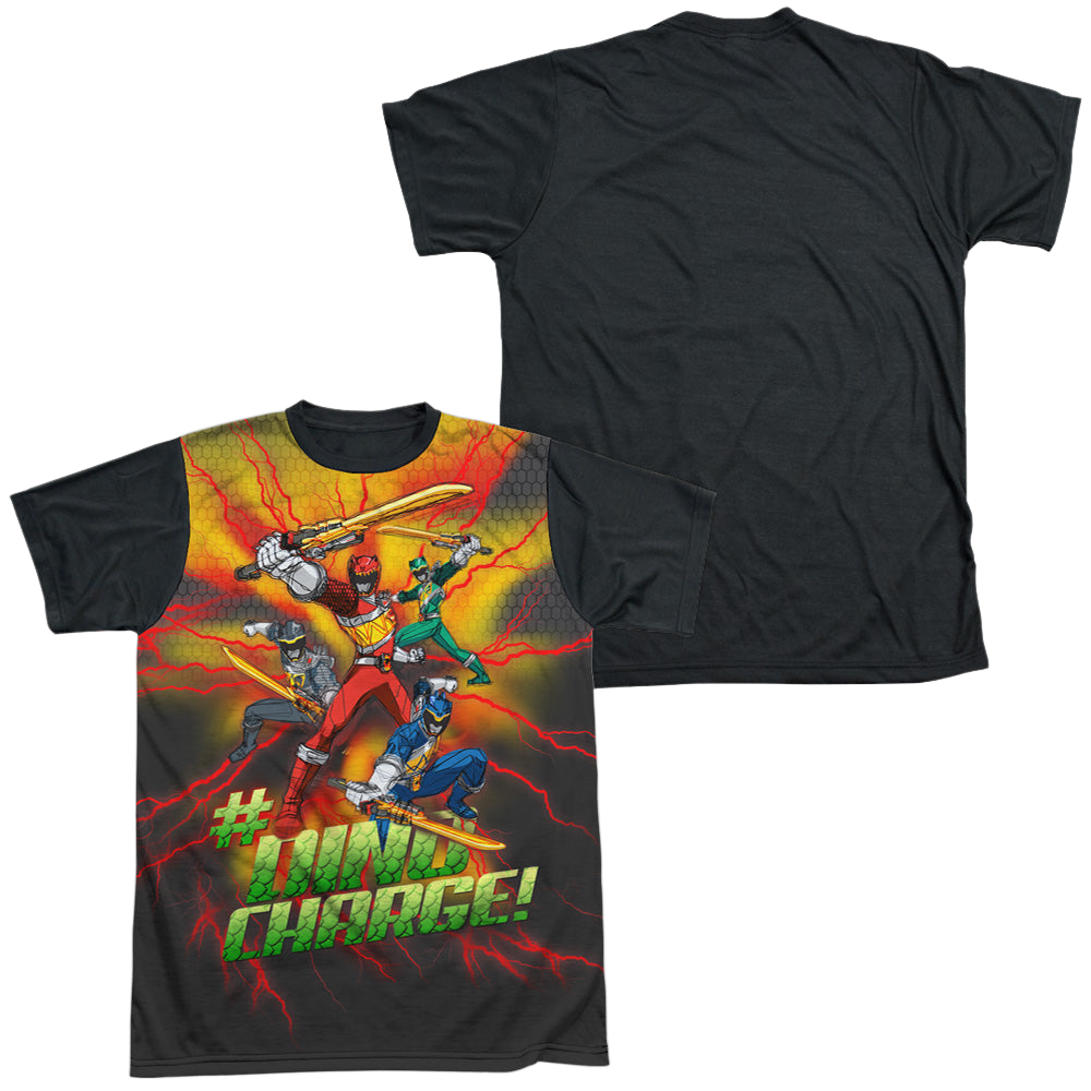 Power Rangers Dino Charge Hashtag - Men's Black Back T-Shirt Men's Black Back T-Shirt Power Rangers   