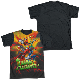 Power Rangers Dino Charge Hashtag - Men's Black Back T-Shirt Men's Black Back T-Shirt Power Rangers   