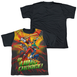 Power Rangers Dino Charge Hashtag - Youth Black Back T-Shirt Youth Black Back T-Shirt (Ages 8-12) Power Rangers   