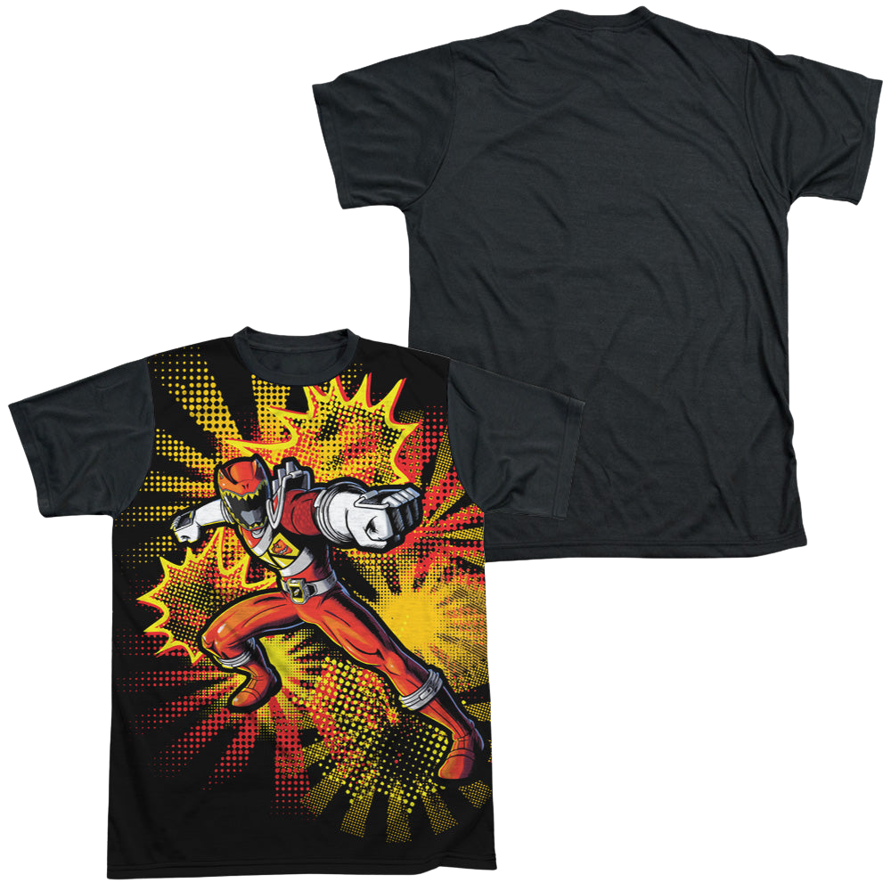 Power Rangers Dino Charge Red Ranger Burst - Men's Black Back T-Shirt Men's Black Back T-Shirt Power Rangers   