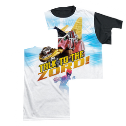 Power Rangers Dino Charge Talk To Zod - Men's Black Back T-Shirt Men's Black Back T-Shirt Power Rangers   
