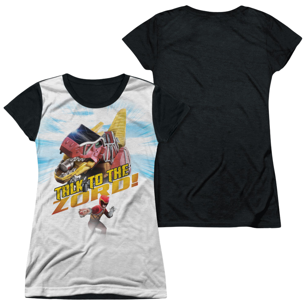 Power Rangers Dino Charge Talk To Zod - Juniors Black Back T-Shirt Juniors Black Back T-Shirt Power Rangers   