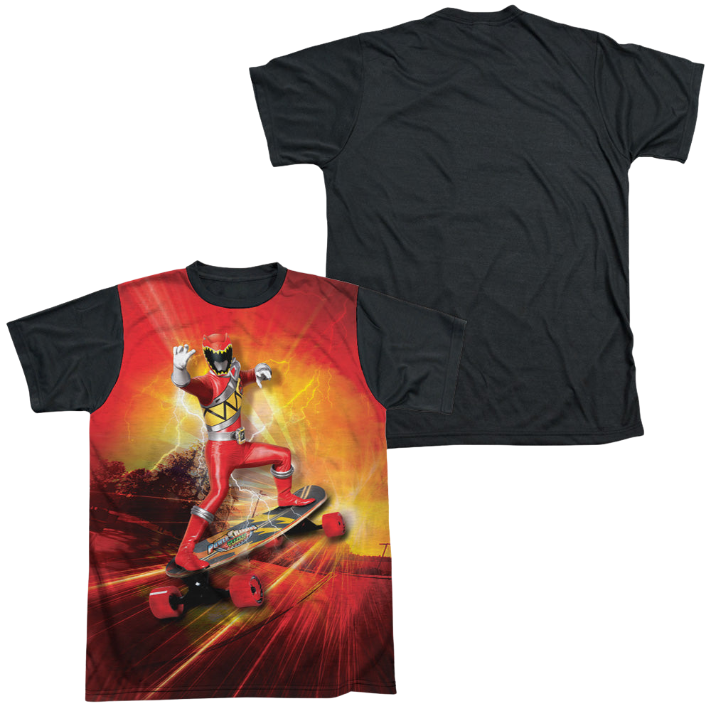 Power Rangers Dino Charge Skater - Men's Black Back T-Shirt Men's Black Back T-Shirt Power Rangers   