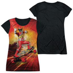 Power Rangers Dino Charge Skater - Juniors Black Back T-Shirt Juniors Black Back T-Shirt Power Rangers   