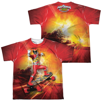 Power Rangers Dino Charge Skater (F/B) - Youth All-Over Print T-Shirt Youth All-Over Print T-Shirt (Ages 8-12) Power Rangers   