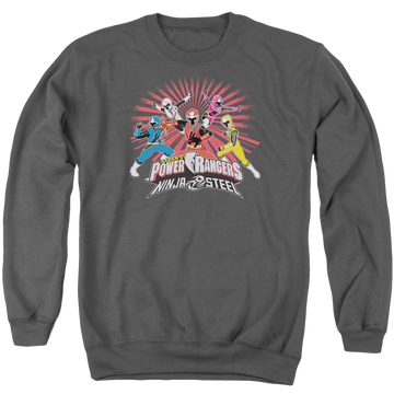 Power Rangers Ninja Blast Men's Crewneck Sweatshirt Men's Crewneck Sweatshirt Power Rangers   