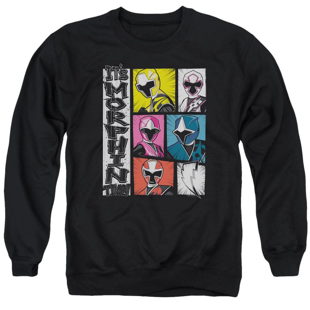 Power Rangers Its Morphin Time Men's Crewneck Sweatshirt Men's Crewneck Sweatshirt Power Rangers   