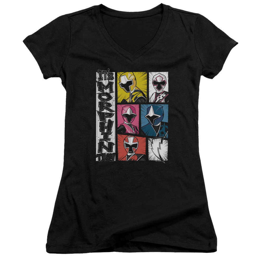 Power Rangers Its Morphin Time Juniors V-Neck T-Shirt Juniors V-Neck T-Shirt Power Rangers   