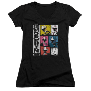 Power Rangers Its Morphin Time Juniors V-Neck T-Shirt Juniors V-Neck T-Shirt Power Rangers   