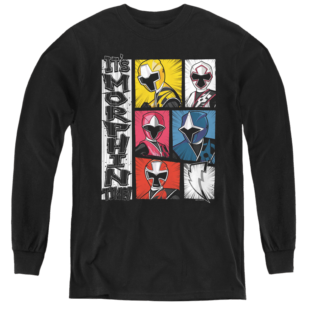 Power Rangers Ninja Steel Its Morphin Time - Youth Long Sleeve T-Shirt Youth Long Sleeve T-Shirt Power Rangers   