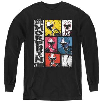 Power Rangers Ninja Steel Its Morphin Time - Youth Long Sleeve T-Shirt Youth Long Sleeve T-Shirt Power Rangers   