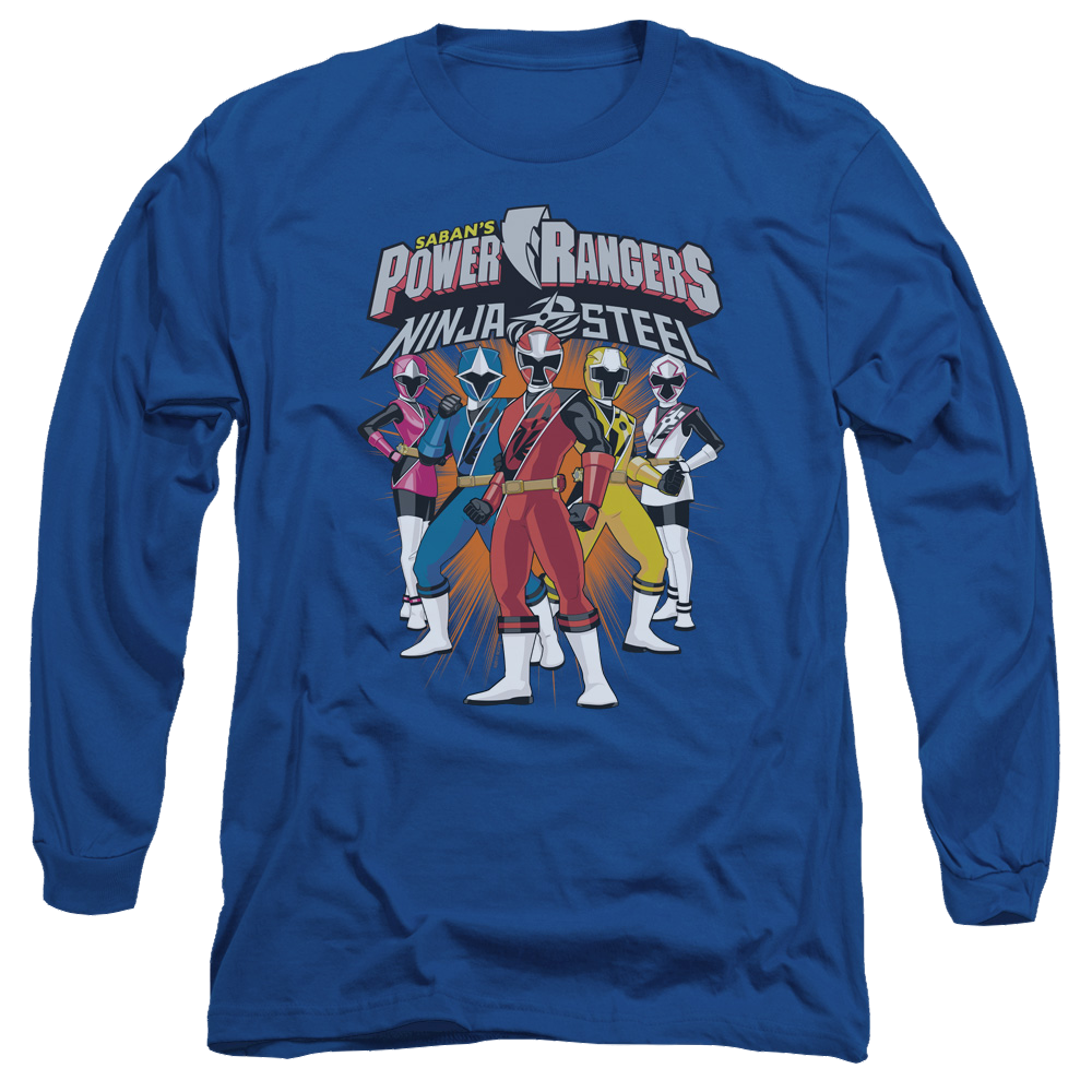 Power Rangers Team Lineup Men's Long Sleeve T-Shirt Men's Long Sleeve T-Shirt Power Rangers   