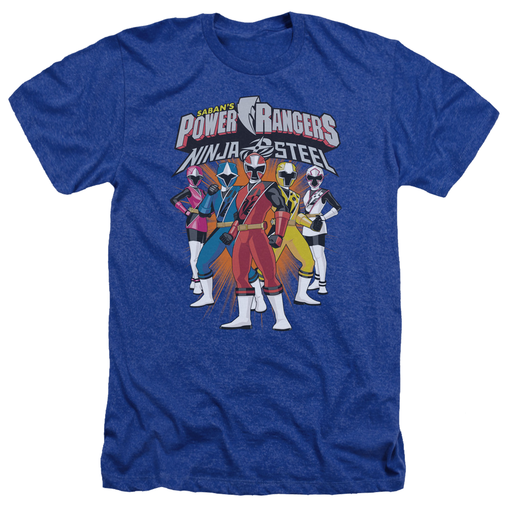 Power Rangers Team Lineup Men's Heather T-Shirt Men's Heather T-Shirt Power Rangers   