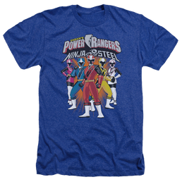 Power Rangers Team Lineup Men's Heather T-Shirt Men's Heather T-Shirt Power Rangers   