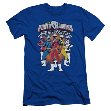 Power Rangers Team Lineup Men's Premium Slim Fit T-Shirt Men's Premium Slim Fit T-Shirt Power Rangers   