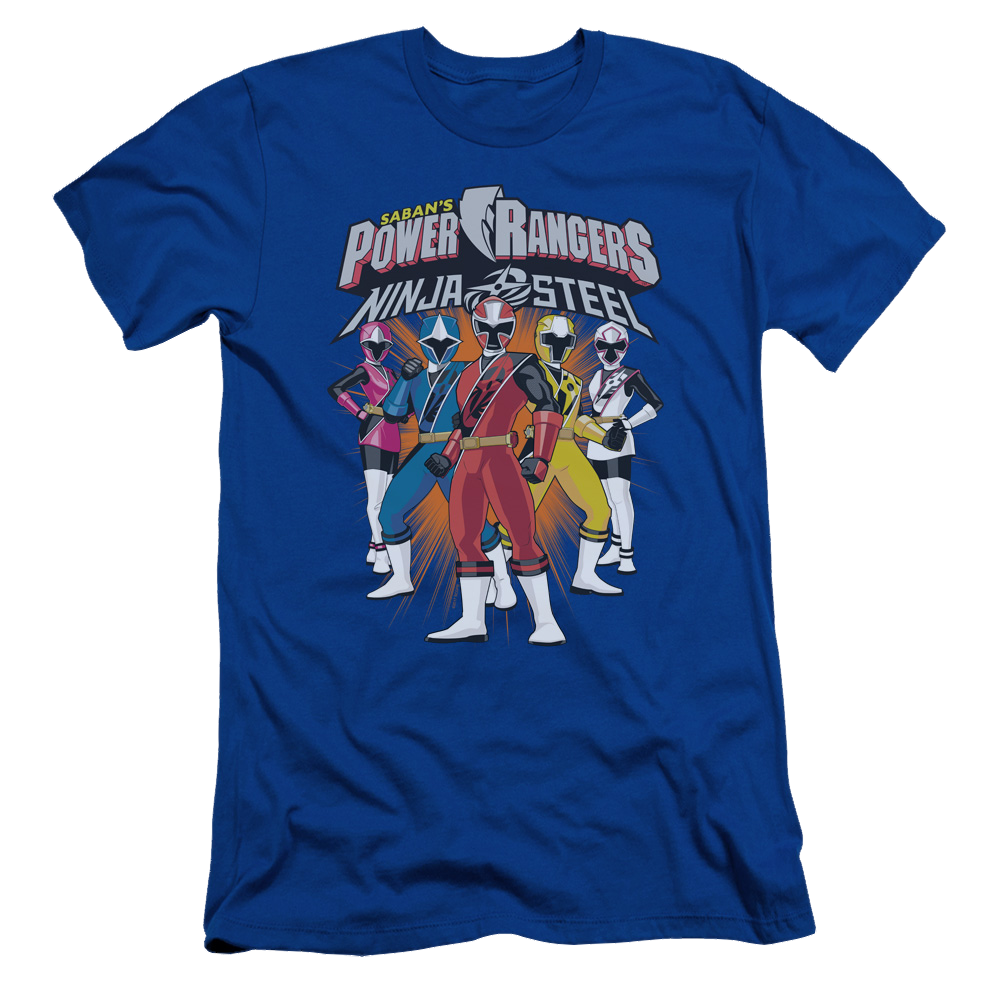 Power Rangers Team Lineup Men's Slim Fit T-Shirt Men's Slim Fit T-Shirt Power Rangers   