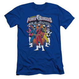 Power Rangers Team Lineup Men's Slim Fit T-Shirt Men's Slim Fit T-Shirt Power Rangers   