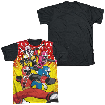 Power Rangers Go Go Ninja Steel Men's Black Back T-Shirt Men's Black Back T-Shirt Power Rangers   